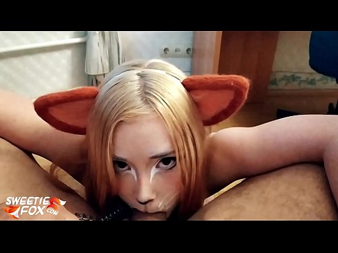 ❤️ Kitsune engole a pila e o esperma na boca ️ Porno vídeo em nós ❌️❤